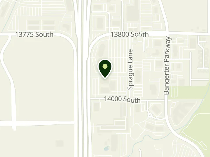 Map of the streets around Columbia Bank, Draper Branch, at 13947 S Minuteman Dr, Draper, UT 84020