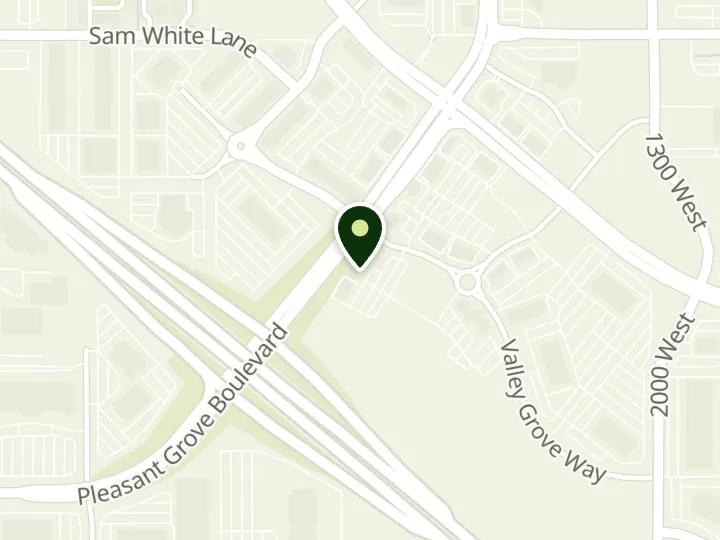 Map of the streets around Columbia Bank, Pleasant Grove FinancialHub, at 2067 W Pleasant Grove Blvd, Pleasant Grove, UT 84062