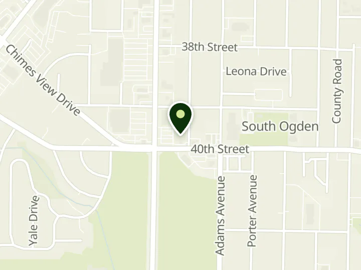 Map of the streets around D.L. Evans Bank, South Ogden, at 3990 Washington Blvd, South Ogden, UT 84403