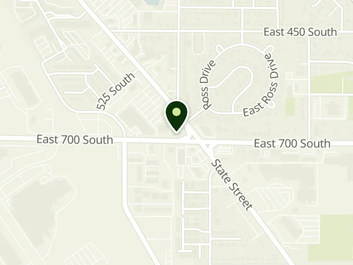 Map of the streets around First Community Bank Utah, Clearfield, at 690 S State St, Clearfield, UT 84015