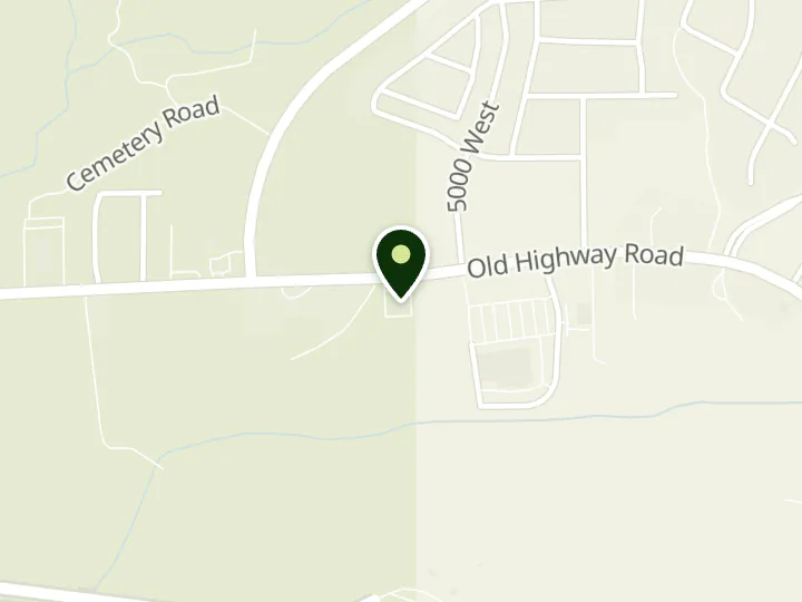Map of the streets around First Community Bank Utah, Mountain Green, at 5015 W Old Highway Rd, Morgan, UT 84050