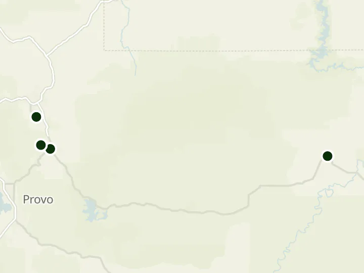 Map of Grand Valley Bank's 4 branches in Utah