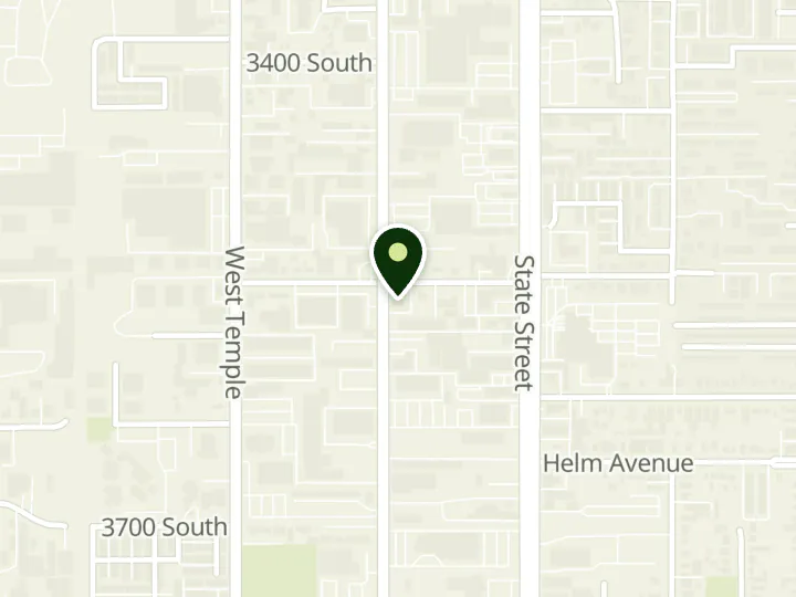 Map of the streets around Home Savings Bank, Salt Lake City branch, at 3539 S Main St, Salt Lake City, UT 84115