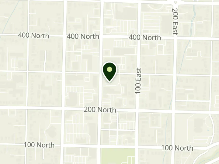 Map of the streets around KeyBank, Logan, at 280 N Main St, Logan, UT 84321