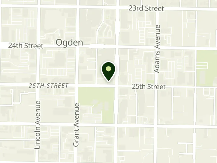 Map of the streets around KeyBank, Ogden, at 2491 Washington Blvd, Ogden, UT 84401