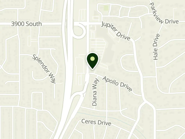 Map of the streets around KeyBank, Olympus Hills, at 4025 S Wasatch Blvd, Salt Lake City, UT 84124