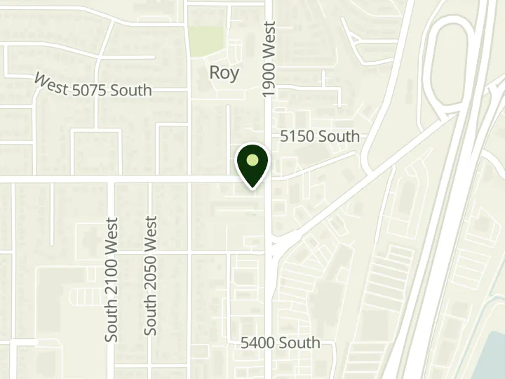 Map of the streets around KeyBank, Roy, at 5201 S 1900 W, Roy, UT 84067
