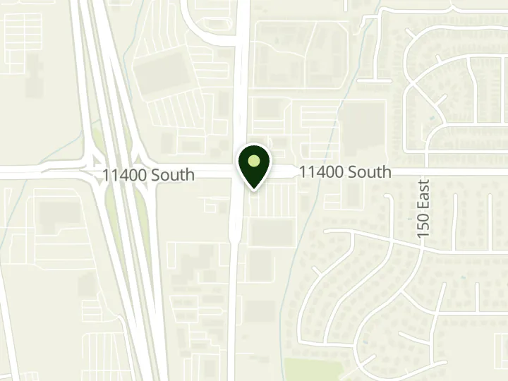 Map of the streets around KeyBank, Sandy, at 11433 S State St, Draper, UT 84020