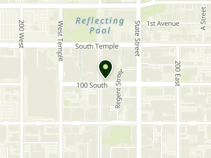 Map of the streets around Liberty Bank, Salt Lake City branch, at 79 S Main St, Salt Lake City, UT 84111