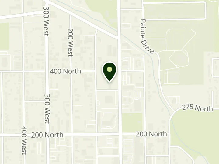 Map of the streets around State Bank of Southern Utah, Cedar City Main, at 377 N Main St, Cedar City, UT 84721