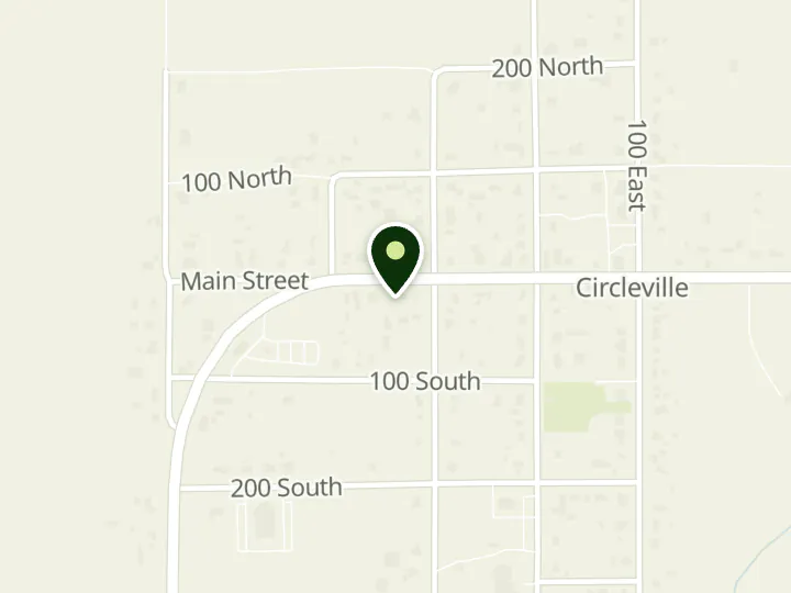 Map of the streets around State Bank of Southern Utah, Circleville, at 125 W Main St, Circleville, UT 84723