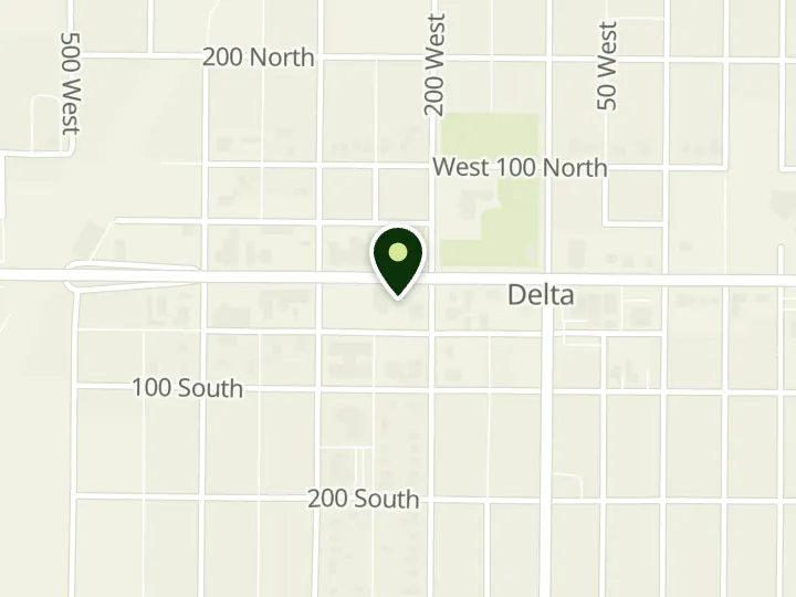 Map of the streets around State Bank of Southern Utah, Delta, at 225 W Main St, Delta, UT 84624