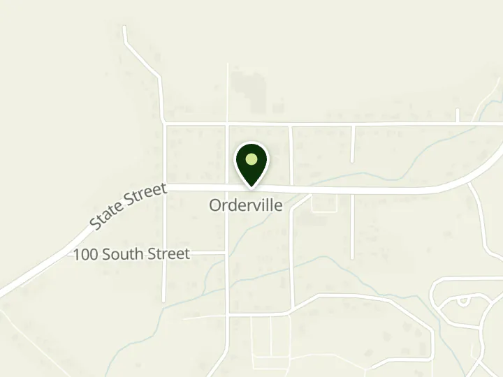 Map of the streets around State Bank of Southern Utah, Orderville, at 55 East State Street, Orderville, UT 84758