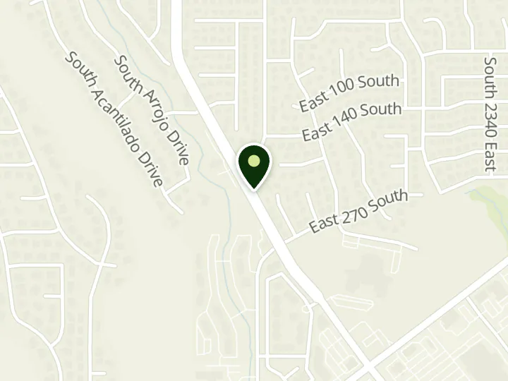 Map of the streets around State Bank of Southern Utah, Washington Fields, at 2961 E Mall Drive, St. George, UT 84790