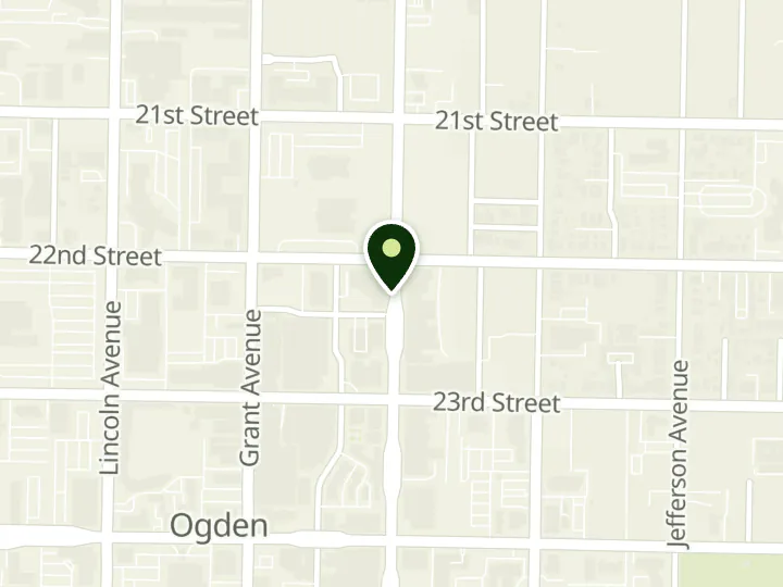 Map of the streets around Sunwest Bank, Sunwest Bank Ogden, at 2225 Washington Blvd, Suite 310, Ogden, UT 84401