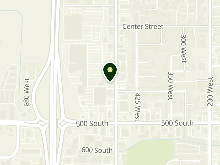 Map of the streets around U.S. Bank, Bountiful Branch, at 278 S 500 W, Bountiful, UT 84010