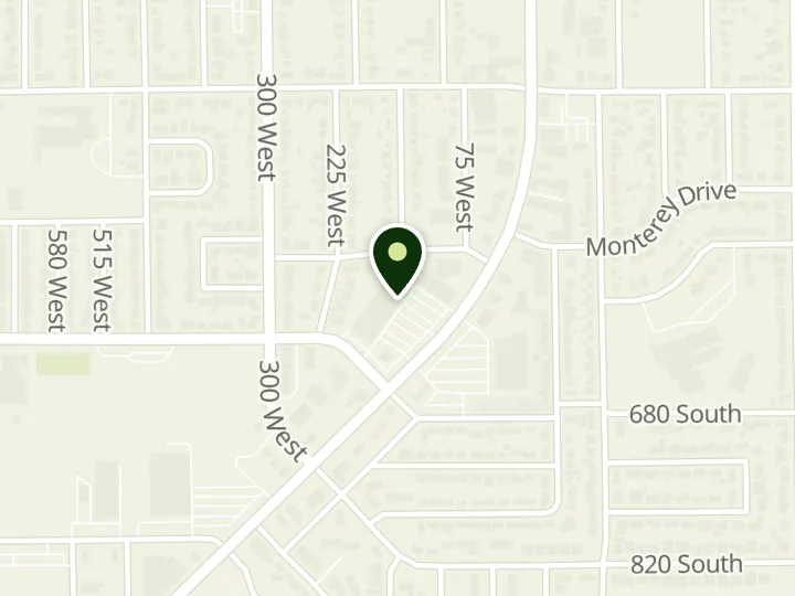 Map of the streets around U.S. Bank, Cedar City Smith's Branch, at 600 S Main St, Cedar City, UT 84720