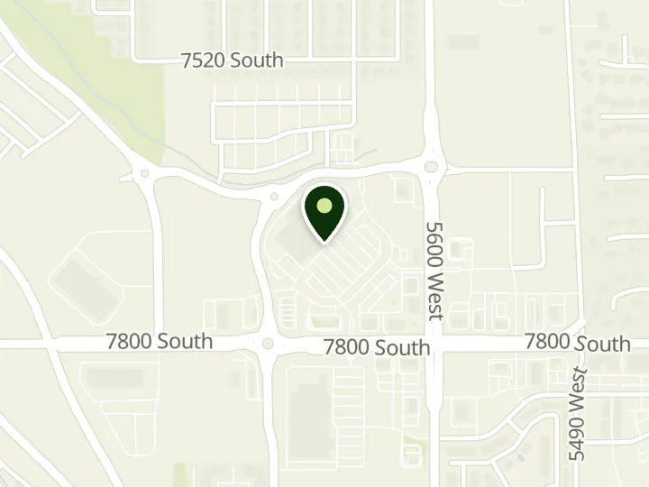 Map of the streets around U.S. Bank, Copper Hills UT Smiths Branch, at 5710 W 7800 S, West Jordan, UT 84081