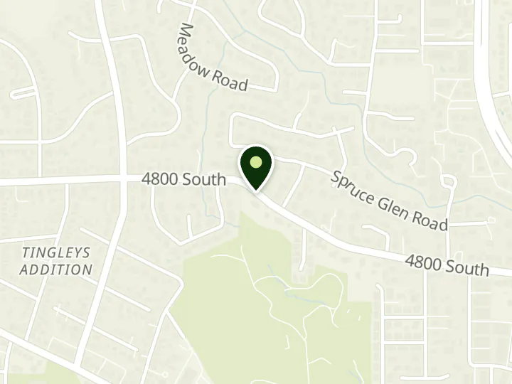 Map of the streets around U.S. Bank, Holladay Branch, at 1998 E 4800 S, Salt Lake City, UT 84117