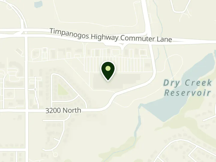 Map of the streets around U.S. Bank, Lehi UT Smiths Branch, at 1550 E 3500 N, Lehi, UT 84043