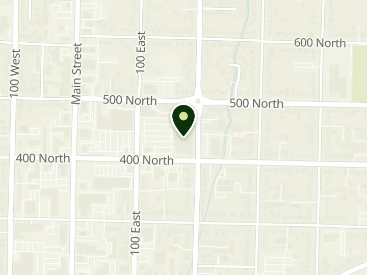 Map of the streets around U.S. Bank, Logan Smiths Branch, at 442 N 175 E, Logan, UT 84321