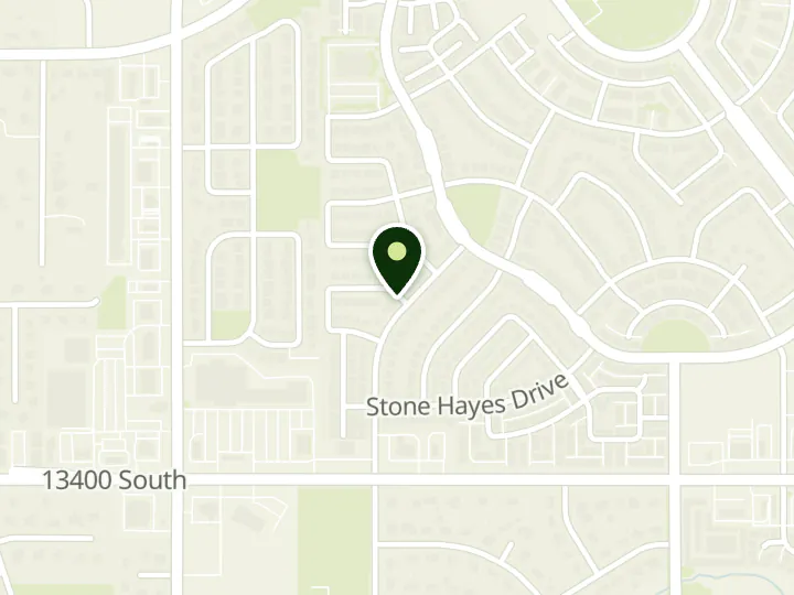 Map of the streets around U.S. Bank, Mountain View Village Branch, at 13383 S Rock Wren Lane, Riverton, UT 84096