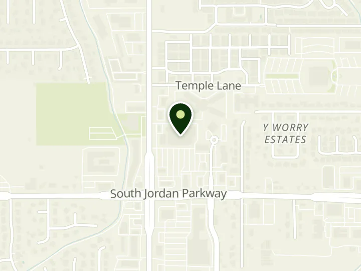 Map of the streets around U.S. Bank, South Jordan Smiths Branch, at 1634 W South Jordan Pkwy, South Jordan, UT 84095