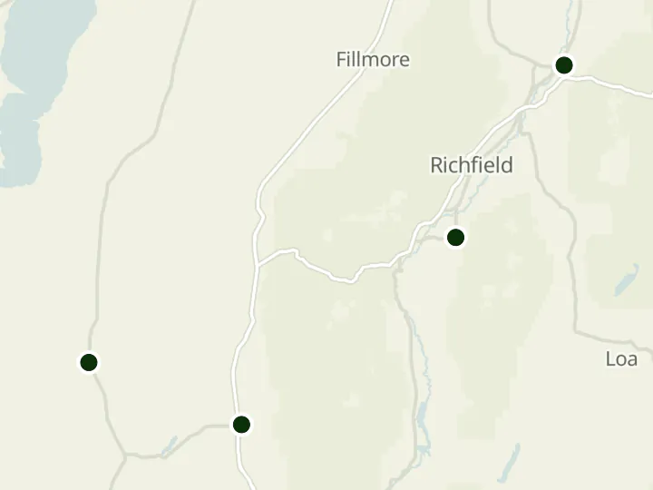 Map of Utah Independent Bank's 4 branches in Utah