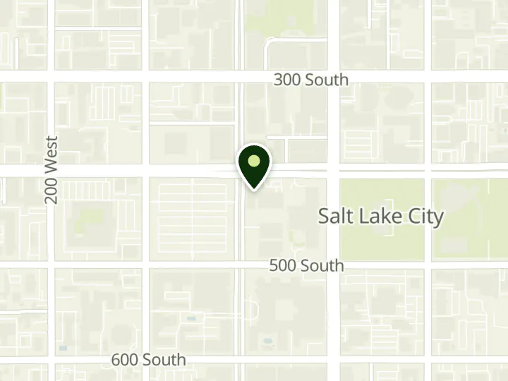 Map of the streets around WaFd Bank, Salt Lake City - Plaza, at 405 S Main St, Salt Lake City, UT 84111