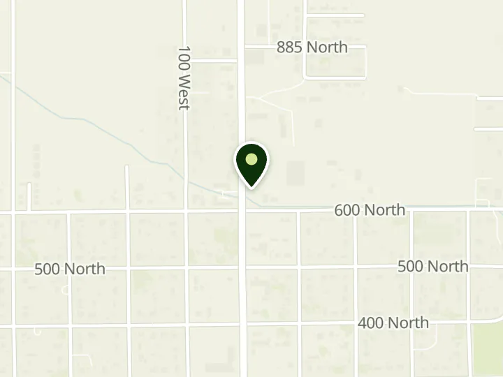 Map of the streets around Wells Fargo, Beaver, at 640 N Main St, Beaver, UT 84713