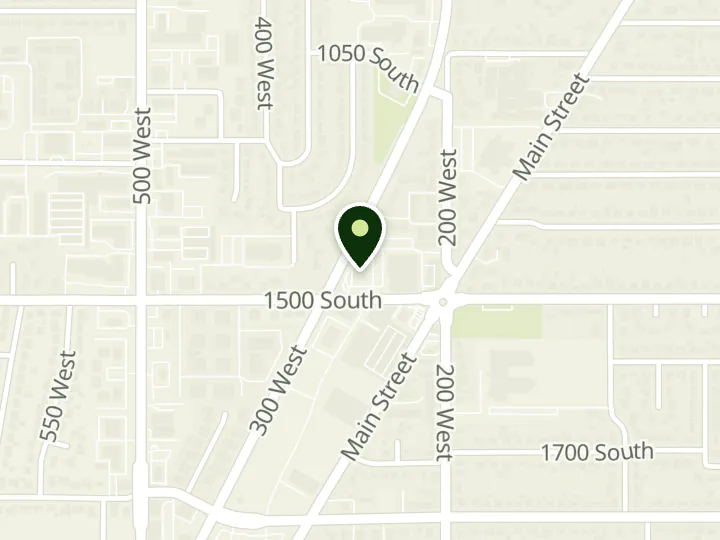 Map of the streets around Wells Fargo, Bountiful Five Points, at 280 W 1500 S, Bountiful, UT 84010