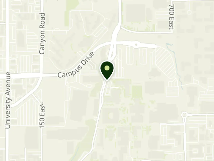 Map of the streets around Wells Fargo, Byu Campus, at 7916 Bringham Young University, Provo, UT 84602