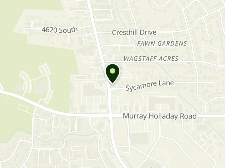 Map of the streets around Wells Fargo, Cottonwood / Holladay, at 4711 S Highland Dr, Salt Lake City, UT 84117