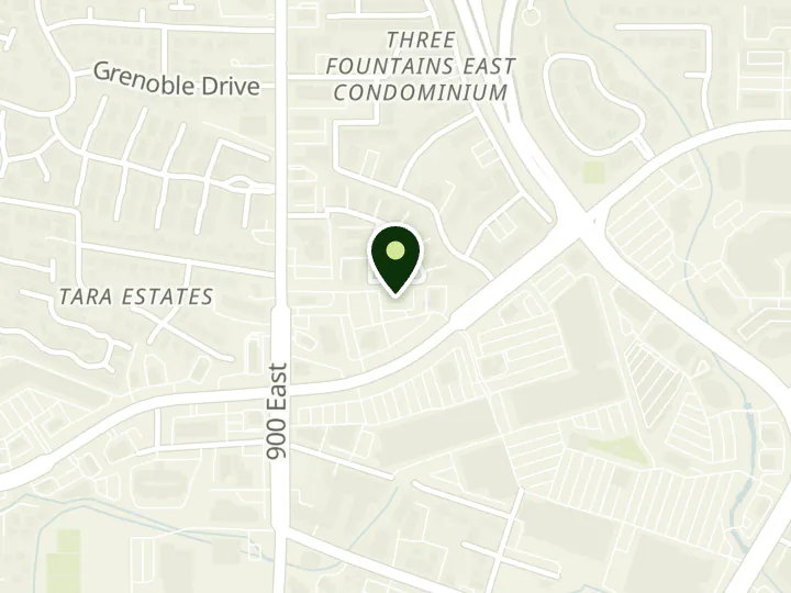 Map of the streets around Wells Fargo, Fort Union Boulevard, at 995 E Fort Union Blvd, Midvale, UT 84047