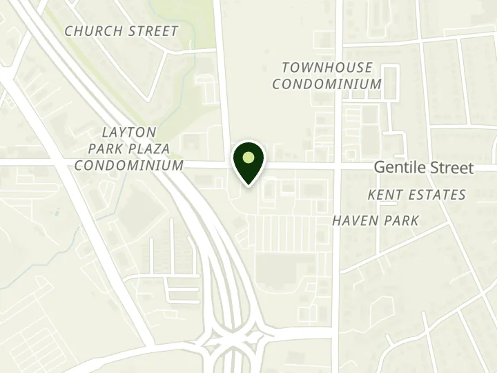 Map of the streets around Wells Fargo, Layton, at 320 E Gentile St, Layton, UT 84041