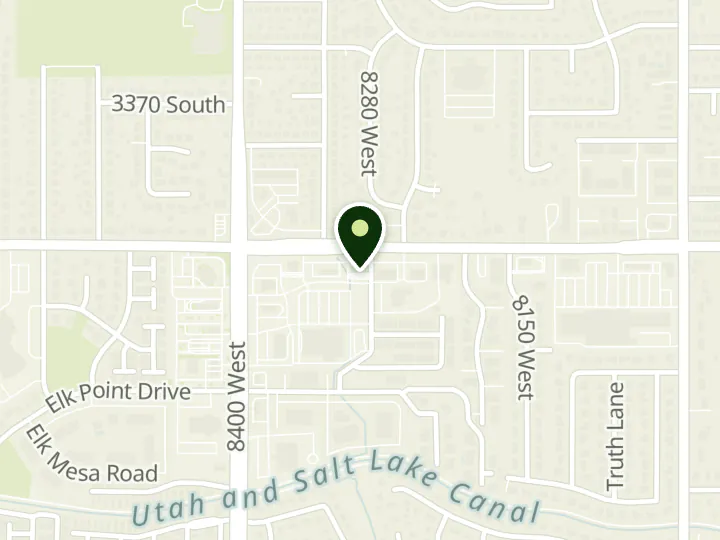 Map of the streets around Wells Fargo, Magna, at 8295 W 3500 S, Magna, UT 84044
