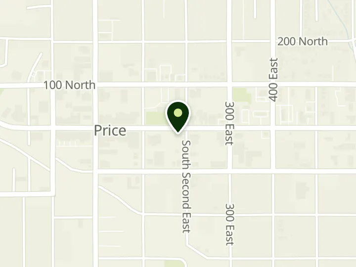 Map of the streets around Wells Fargo, Price, at 180 E Main St, Price, UT 84501