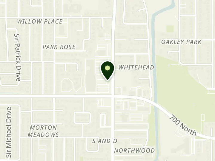 Map of the streets around Wells Fargo, Rose Park, at 783 N Redwood Rd, Salt Lake City, UT 84116