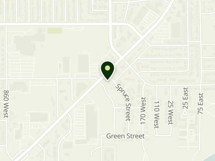 Map of the streets around Wells Fargo, South Cedar City, at 797 S Main St, Cedar City, UT 84720