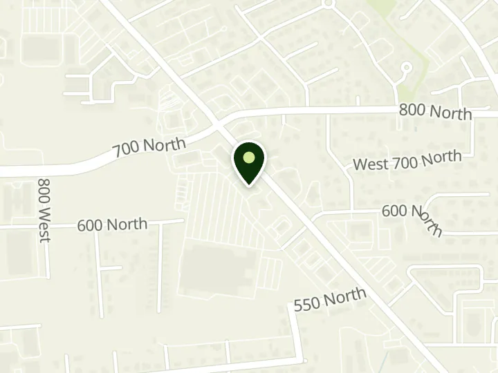 Map of the streets around Wells Fargo, Timpanogos, at 639 N State St, Lindon, UT 84042