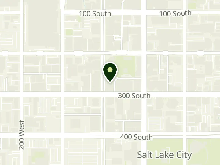Map of the streets around Wells Fargo, Wells Fargo Center, at 299 S Main St, Salt Lake City, UT 84111