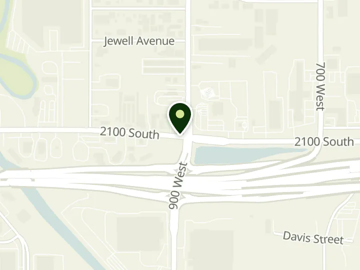Map of the streets around Zions Bank, 21st South, at 910 W 2100 S, Salt Lake City, UT 84119