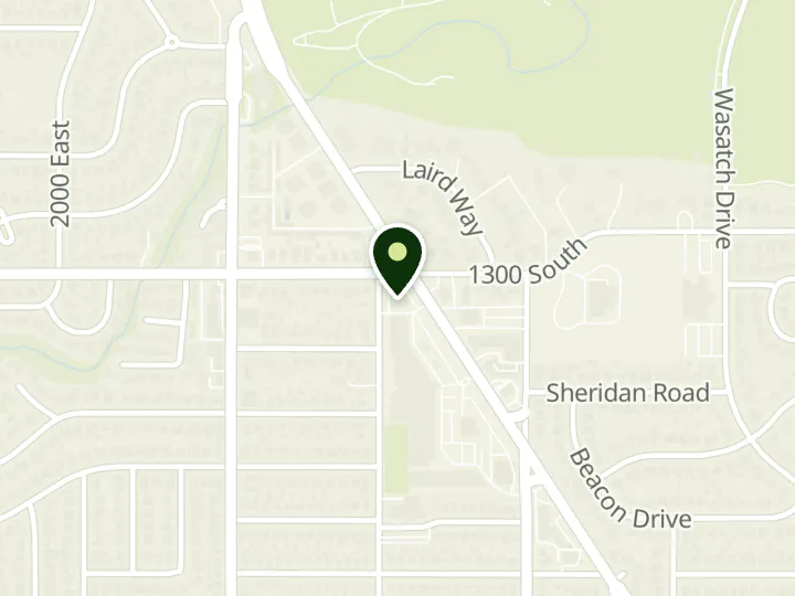 Map of the streets around Zions Bank, Foothill, at 1304 S Foothill Dr, Salt Lake City, UT 84108
