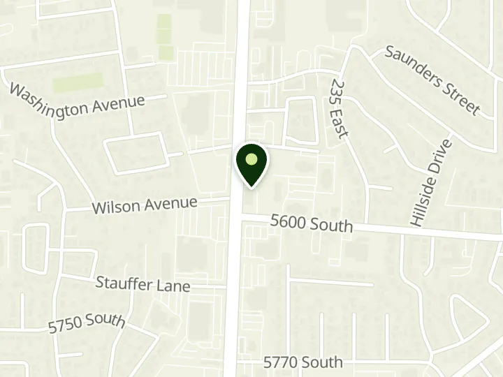 Map of the streets around Zions Bank, Murray, at 5595 S State St, Murray, UT 84107