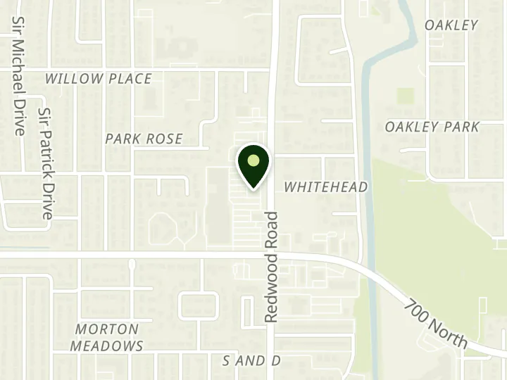 Map of the streets around Zions Bank, Rose Park, at 787 N Redwood Rd, Salt Lake City, UT 84116