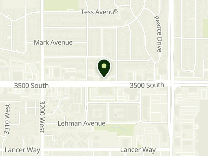 Map of the streets around Zions Bank, West Valley City, at 2950 W 3500 S, West Valley City, UT 84119