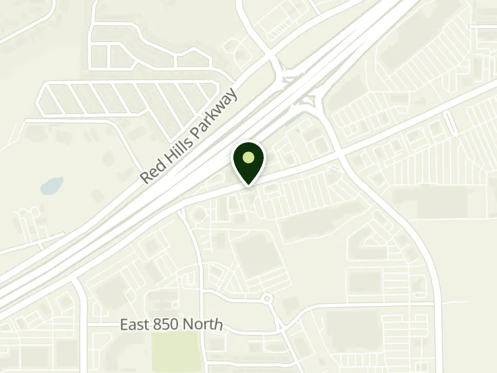 Map of the streets around Chartway Credit Union, Red Cliffs Branch & Direct Teller, at 1025 W Red Cliffs Dr, Washington, UT 84780