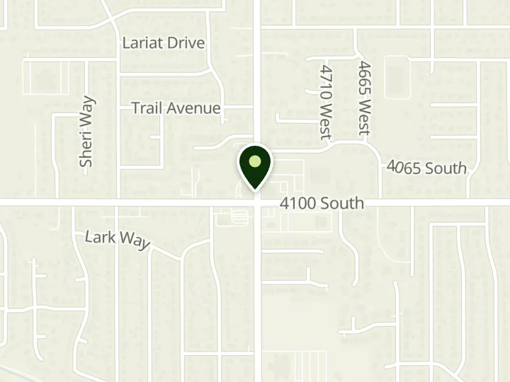 Map of the streets around Chartway Credit Union, West Valley Branch, at 4090 S 4800 W, Salt Lake City, UT 84120