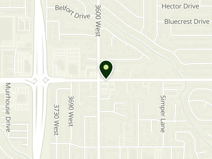 Map of the streets around Cyprus Credit Union, 4700 South, at 3578 W 4700 S, Taylorsville, UT 84129