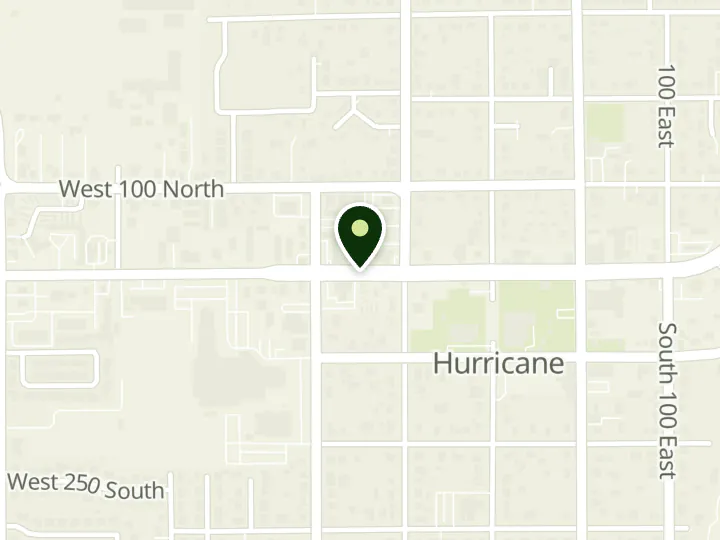 Map of the streets around Cyprus Credit Union, Hurricane, at 250 W State St, Hurricane, UT 84737